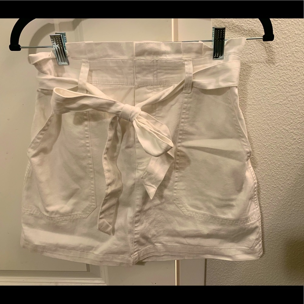 American Eagle high waisted denim paper bag skirt